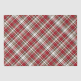 Rood, Mocha & Cream Plaid #2 Tissuepapier