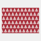 Rood, Mocha & Crème Geplaatst met Boom Inpakpapier Vel (Voorkant 2)