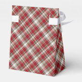 Rood, Mocha & Crème Plaid - Vrolijk Kerstfeest + B Bedankdoosjes (Achterkant)