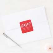 Rood | Modern Afstuderen met verf Vierkante Sticker (Envelop)
