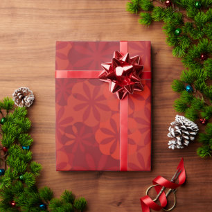 Rood Modern Chinees Nieuwjaar Flower Wrapping Pape Cadeaupapier