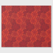 Rood Modern Chinees Nieuwjaar Flower Wrapping Pape Cadeaupapier (Vlak)