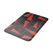 Rood, modern, dynamisch, trendgeometrisch patroon badmat (Gekanteld)