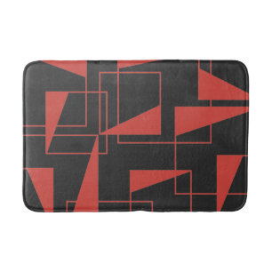 Rood, modern, dynamisch, trendgeometrisch patroon badmat