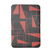 Rood, modern, dynamisch, trendgeometrisch patroon badmat (Voorkant Verticaal)