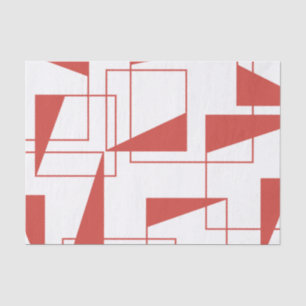 Rood, modern, dynamisch, trendgeometrisch patroon tissuepapier