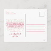 Rood Modern Lettering Vijf Foto Gelukkig Feestdagenkaart (Achterkant)