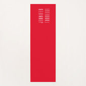 Rood Modern Minimalist Elegant Jouw naam Yogamat (Voorkant)