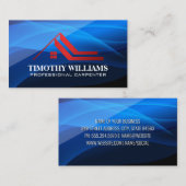 Rood Modern Onroerend Goed Logo Visitekaartje (Voorkant / Achterkant)