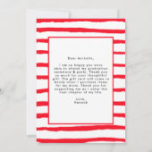 Rood | Moderne Afstuderen van de Foto van het Manu Bedankkaart (Achterkant)