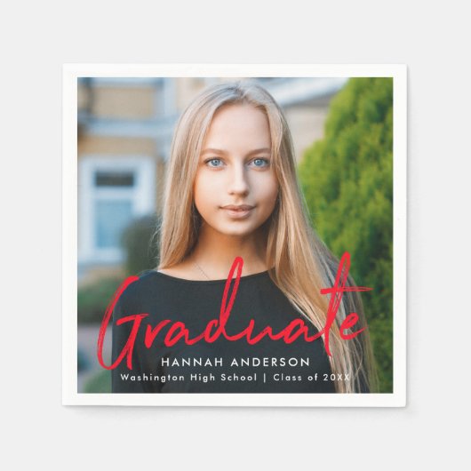 Rood | Moderne Afstuderen van de Foto van het Manu Servet (Voorkant)