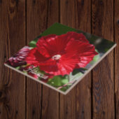 Rood moeras Hibiscus Bloom Floral Tegeltje