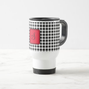 Rood Monogram, Buffelcontrole Roestvrij staal Reisbeker