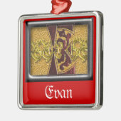 rood monogram E Metalen Ornament (Links)