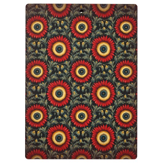  rood  monogram hartklembord klembord (Achterkant)