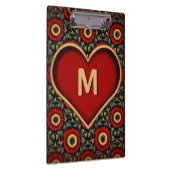  rood  monogram hartklembord klembord (Rechts)