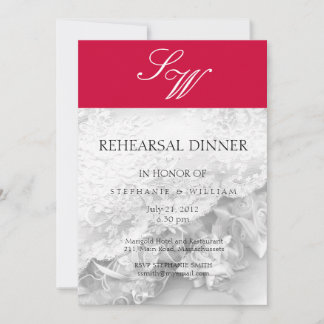 Rood monogram repetitie Inwendige Kaart