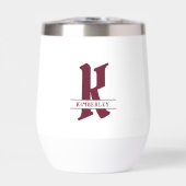 Rood Monogram, splitletter typografie (Voorkant)