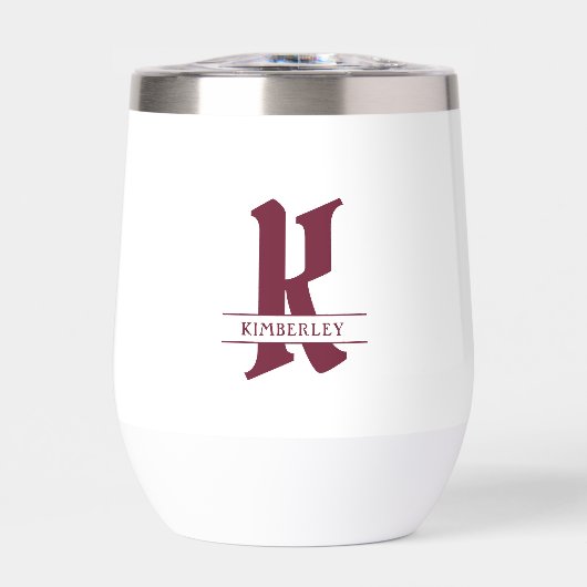 Rood Monogram, splitletter typografie (Voorkant)