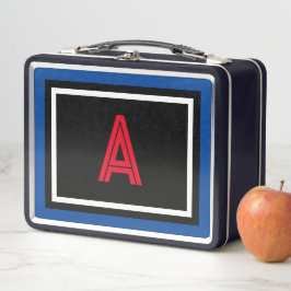 Rood Monogram Zwart Blauw Wit Polka Dots