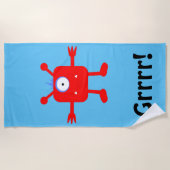 Rood monster - Beach Blanket Strandlaken (Voorkant)