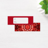 Rood moorish Islamitisch cadeau label Mini Visitekaartjes (Bureau)