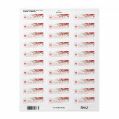 Rood & Moss Bamboe laat Chinees huwelijksadres ach Etiket (Full Sheet)