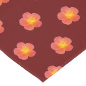 Rood moss Roos ventilator naadloos patroon op Lange Tafelloper (Hoek)