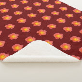 Rood moss Roos ventilator naadloos patroon op Sherpa Deken (3/4)