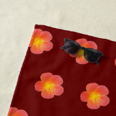 Rood moss Roos ventilator naadloos patroon op Strandlaken (In situ)