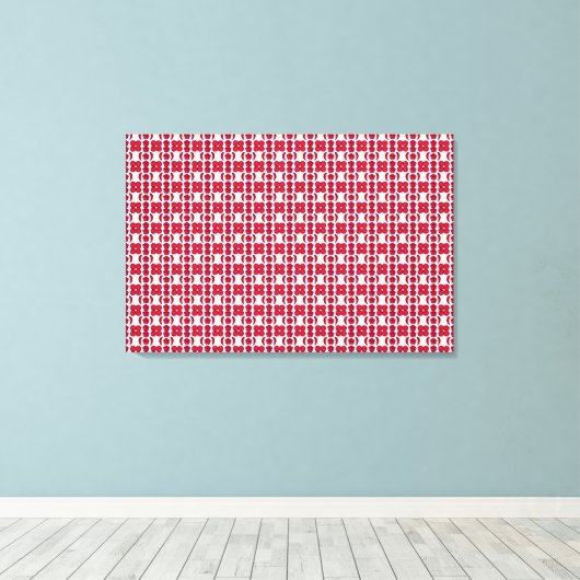 rood motief canvas afdruk (Insitu (Houten vloer))