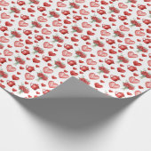 Rood motief met harten voor Valentijnsdag Cadeaupapier (Hoek)