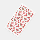 Rood motief met harten voor Valentijnsdag Servet (Hoek)