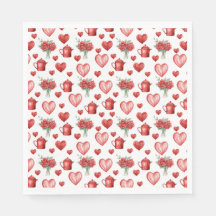 Rood motief met harten voor Valentijnsdag