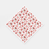 Rood motief met harten voor Valentijnsdag Servet (Hoek)