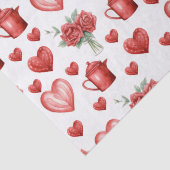 Rood motief met harten voor Valentijnsdag Tissuepapier (Detail)