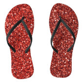 Rood, mousserend en glans teenslippers (Voetbed)