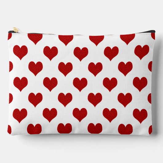 Rood Mozaïek Hart Patroon Etui (Voorkant)