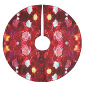 Rood mozaïekglanzend glitterpatroon v3 kerstboom rok (Voorkant)