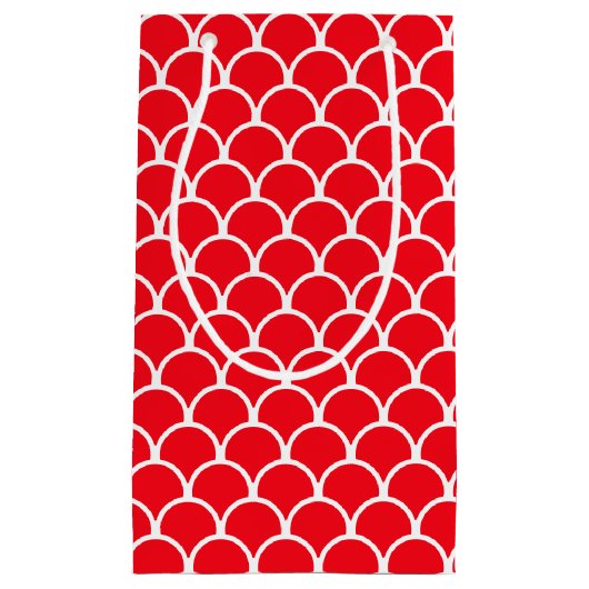 Rood naadloos cirkelpatroon klein cadeauzakje (Voorkant)