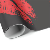  rood naadloos patroon op zwarte achtergrond. cadeaupapier (Rol Hoek)