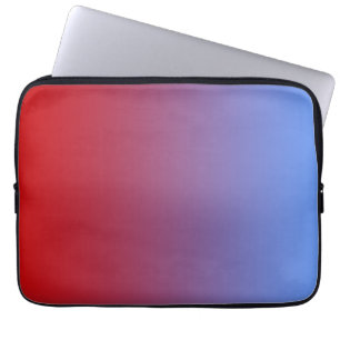 Rood naar blauwe kleuren, eenvoudig ontwerp. laptop sleeve