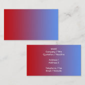 Rood naar blauwe kleuren, eenvoudig ontwerp. visitekaartje (Voorkant / Achterkant)