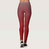 Rood naar Grijs Verlopen Moderne Leggings (Achterkant)