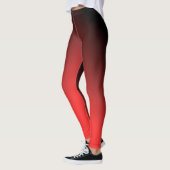 Rood naar zwart Ombre Leggings – Vetgradiënt Actie (Links)