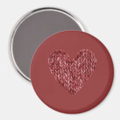Rood namaakbrei hart magneet (Voorkant / Achterkant)