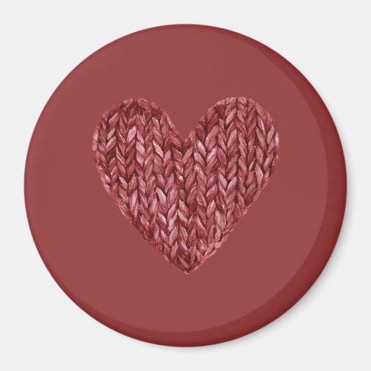 Rood namaakbrei hart magneet (Voorkant)