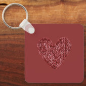 Rood namaakbrei hart sleutelhanger (Voorkant)