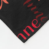 Rood Namen Patroon all-over Zwart Stijlvol Fleece Deken (Hoek)