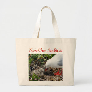 Rood-navelstaart voor meeuw en kippen van RoseWrit Grote Tote Bag